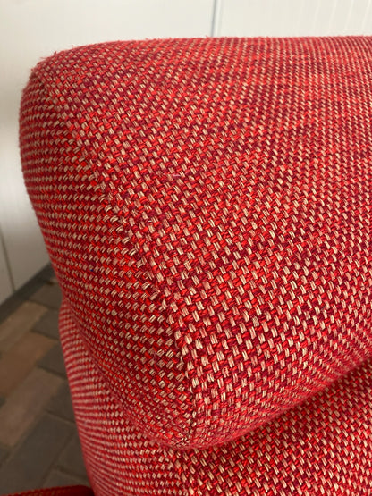 GRATIS LEVERING HEEL BENELUX + DACH Mooi Rode Stoffen Hoekbank