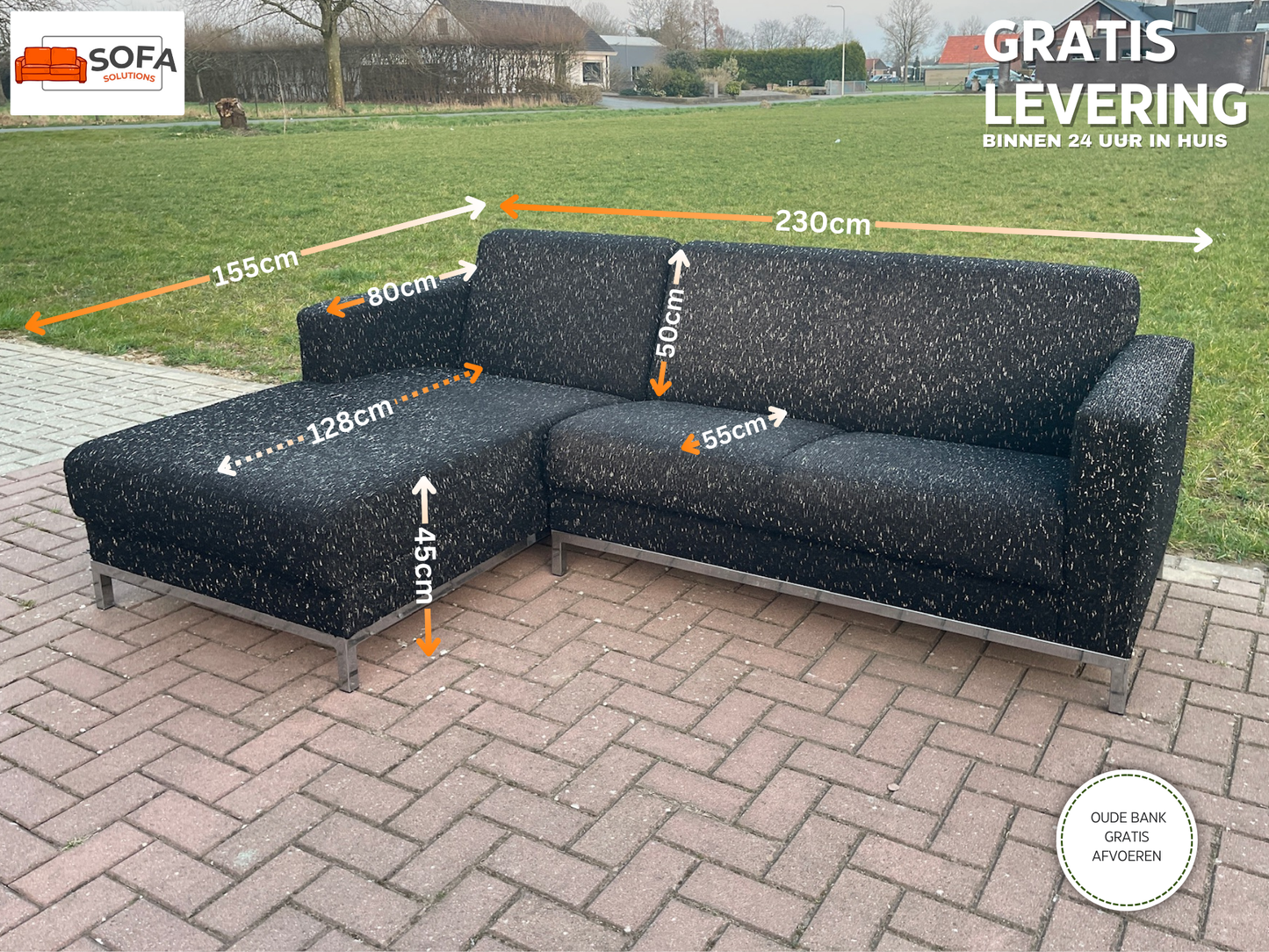 GRATIS LEVERING HEEL BENELUX + DACH Mooi Montel Stoffen Hoekbank