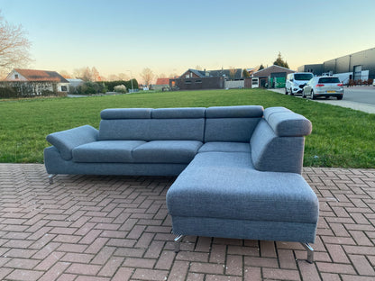 GRATIS LEVERING HEEL BENELUX + DACH Montel Grijze Hoekbank