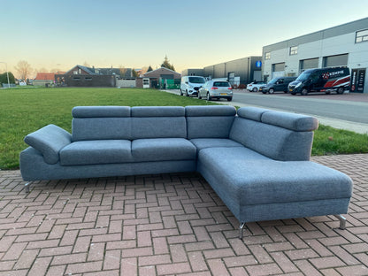 GRATIS LEVERING HEEL BENELUX + DACH Montel Grijze Hoekbank