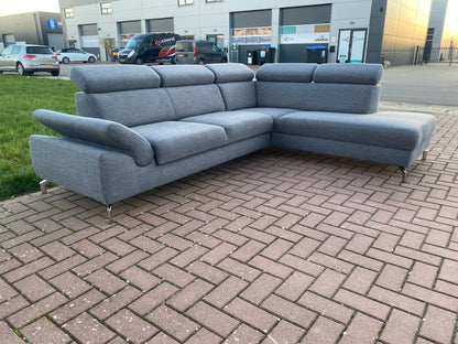 GRATIS LEVERING HEEL BENELUX + DACH Montel Grijze Hoekbank