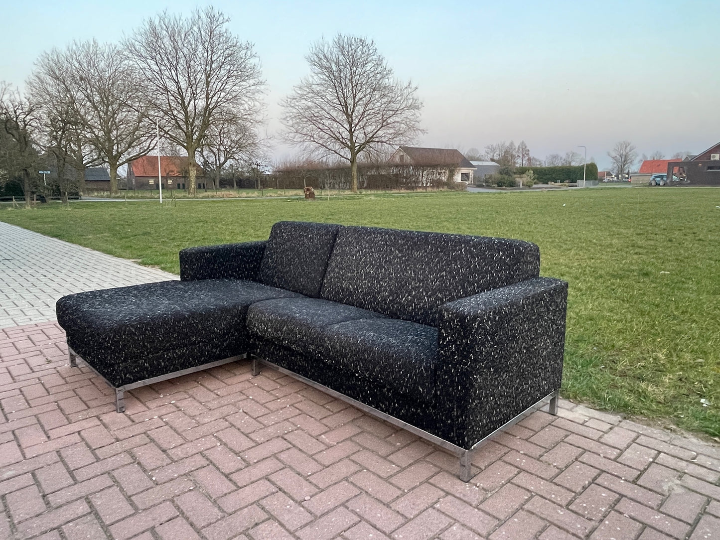 GRATIS LEVERING HEEL BENELUX + DACH Mooi Montel Stoffen Hoekbank