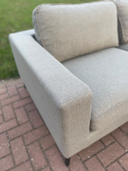 GRATIS LEVERING HEEL BENELUX + DACH Mooie Grijze Stoffen Hoekbank