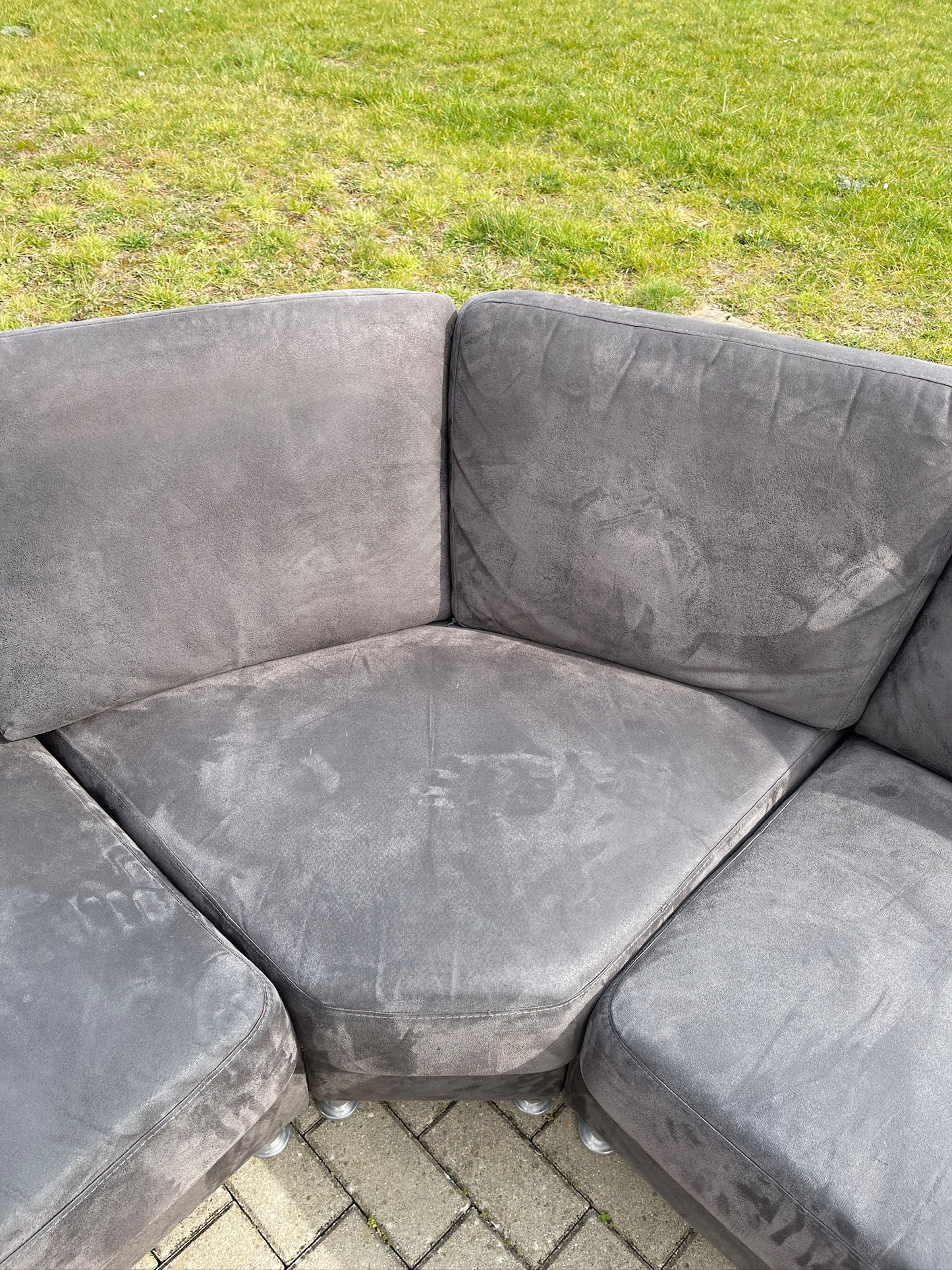 GRATIS LEVERING HEEL BENELUX + DACH Mooie Grote Stoffen Hoekbank