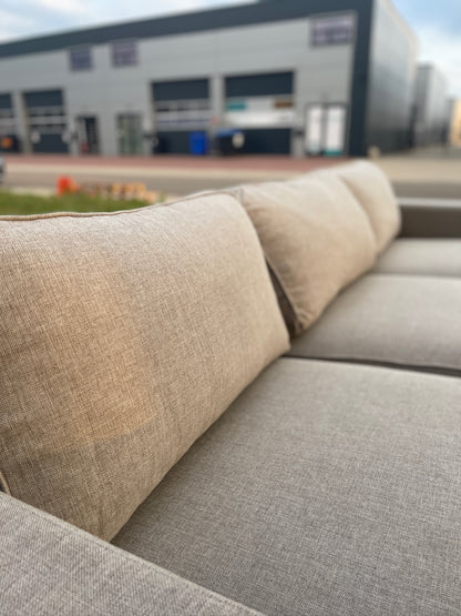 GRATIS LEVERING HEEL BENELUX + DACH Mooie Grijze Stoffen Hoekbank