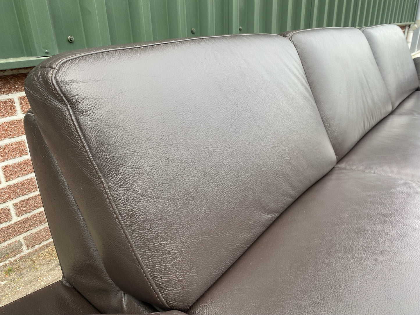 Montel Bruine Leren Hoekbank – Premium Europees Comfort – Echt Leer – Gratis Levering NL & BE