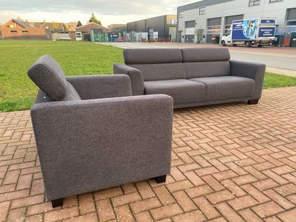 Montèl Donkergrijs Bankstel–Verstelbaar Comfort–Gratis Levering