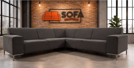 Mooie Grijze Stoffen Hoekbank – Moderne Lounge Zit – Gratis Levering