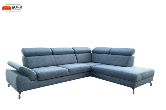 Montel Grijze Stoff Hoekbank