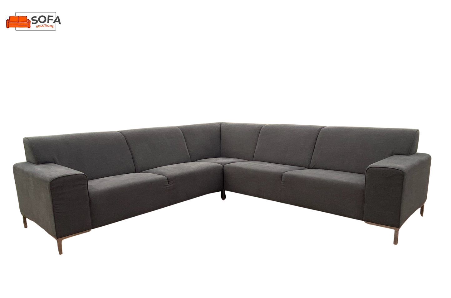 Mooie Grijze Stoffen Hoekbank – Moderne Lounge Zit – Gratis Levering