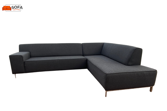 Montel Donkergrijs Stoffen Hoekbank