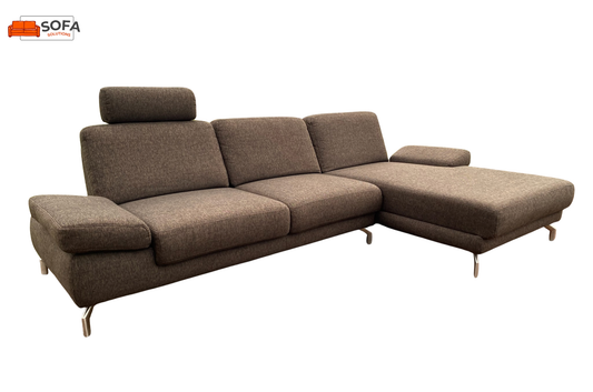 Henders & Hazel Donkerbruine Stoffen Hoekbank – Verstelbaar Comfort – Stijlvol Design – Gratis levering NL & BE