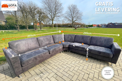 GRATIS LEVERING HEEL BENELUX + DACH Mooie Grote Stoffen Hoekbank