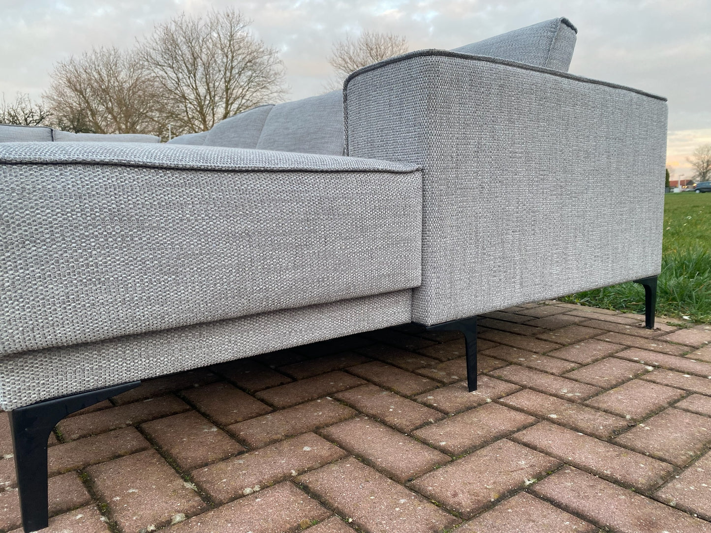 Grijs Stoffen U-Bankstel – Extra Grote Lounge Hoekbank – Gratis Levering
