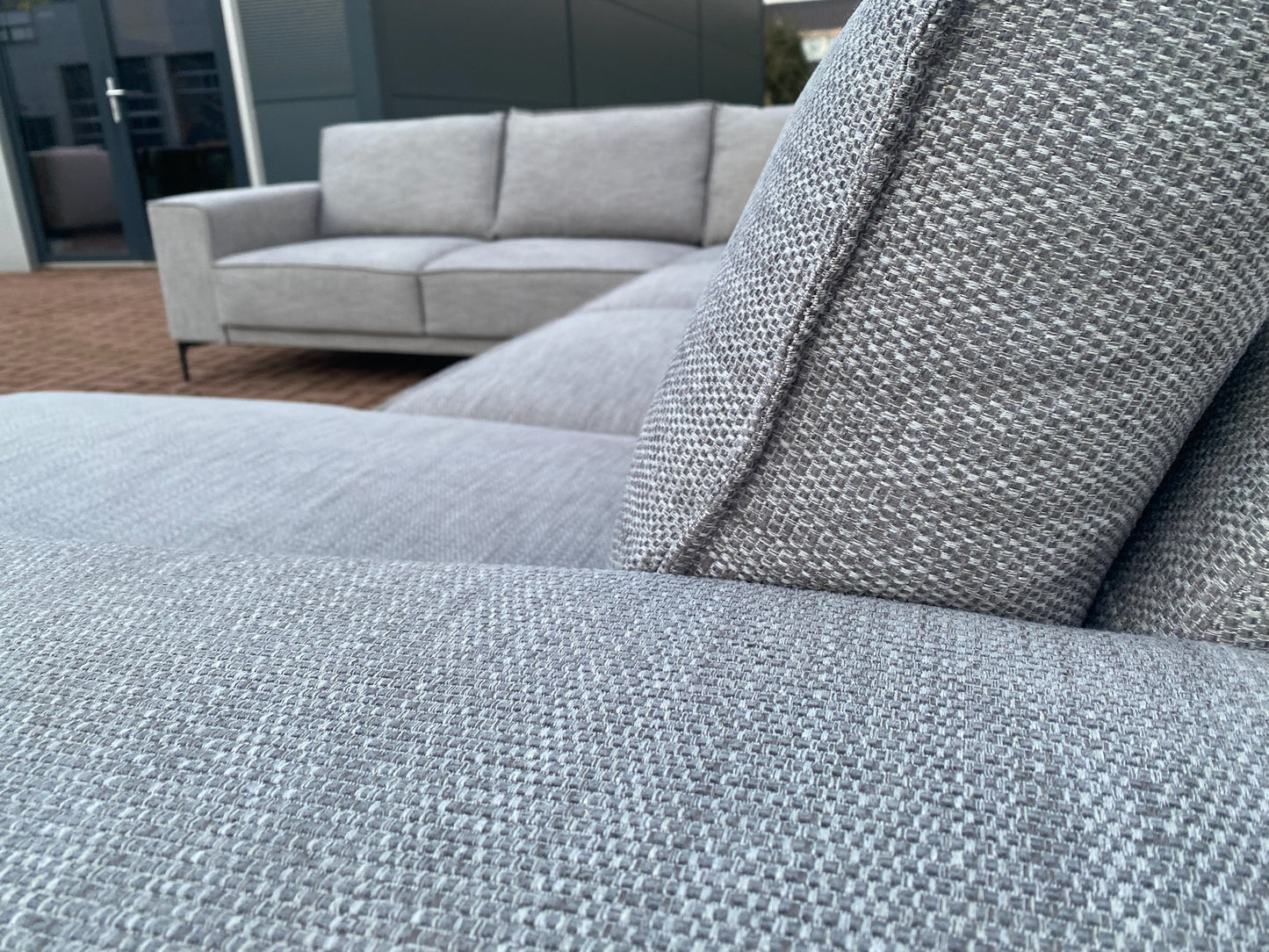 Grijs Stoffen U-Bankstel – Extra Grote Lounge Hoekbank – Gratis Levering