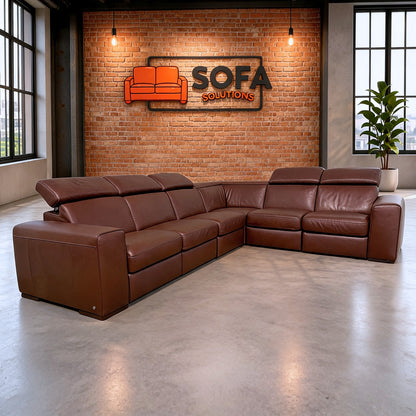Natuzzi Editions B760 Leren Relax Hoekbank – Verstelbare Hoofdsteunen – Hoogwaardig Volnerfleer – Gratis Levering NL & BE