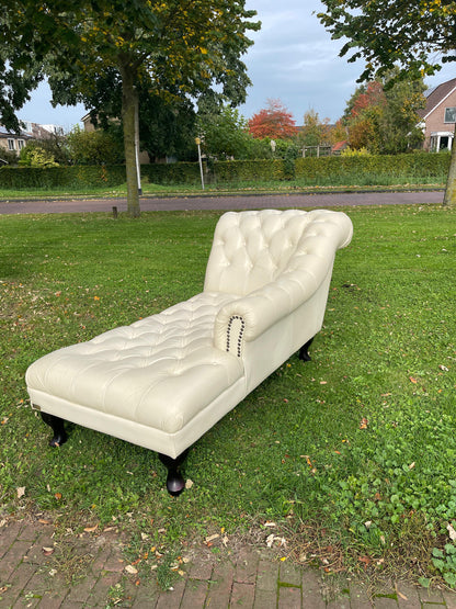 GRATIS LEVERING HEEL BENELUX + DACH Chesterfield Echt Leer Chaise Lounge
