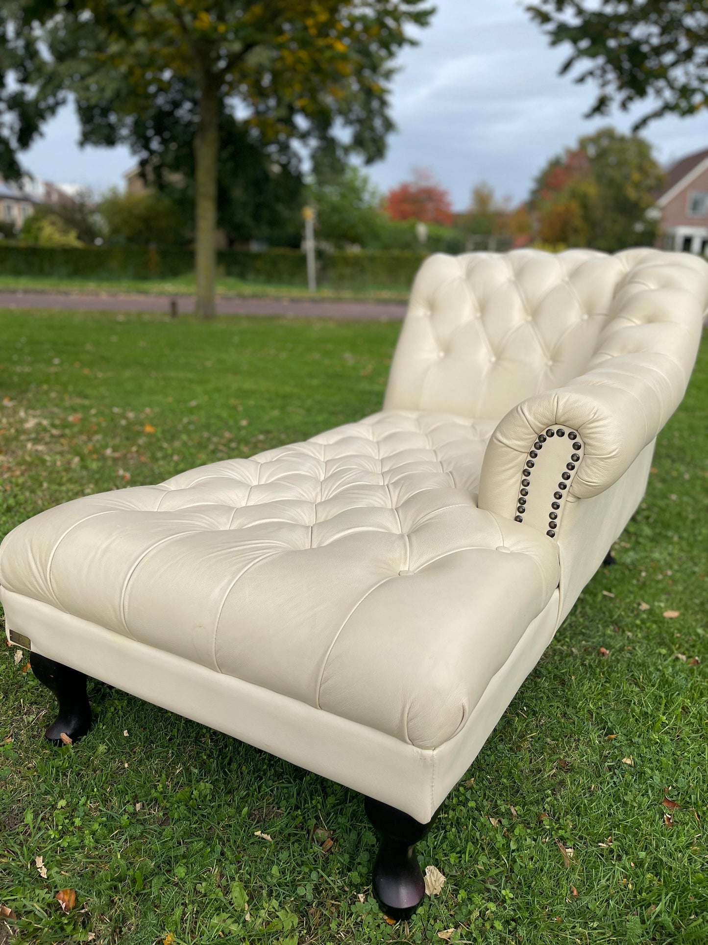 GRATIS LEVERING HEEL BENELUX + DACH Chesterfield Echt Leer Chaise Lounge