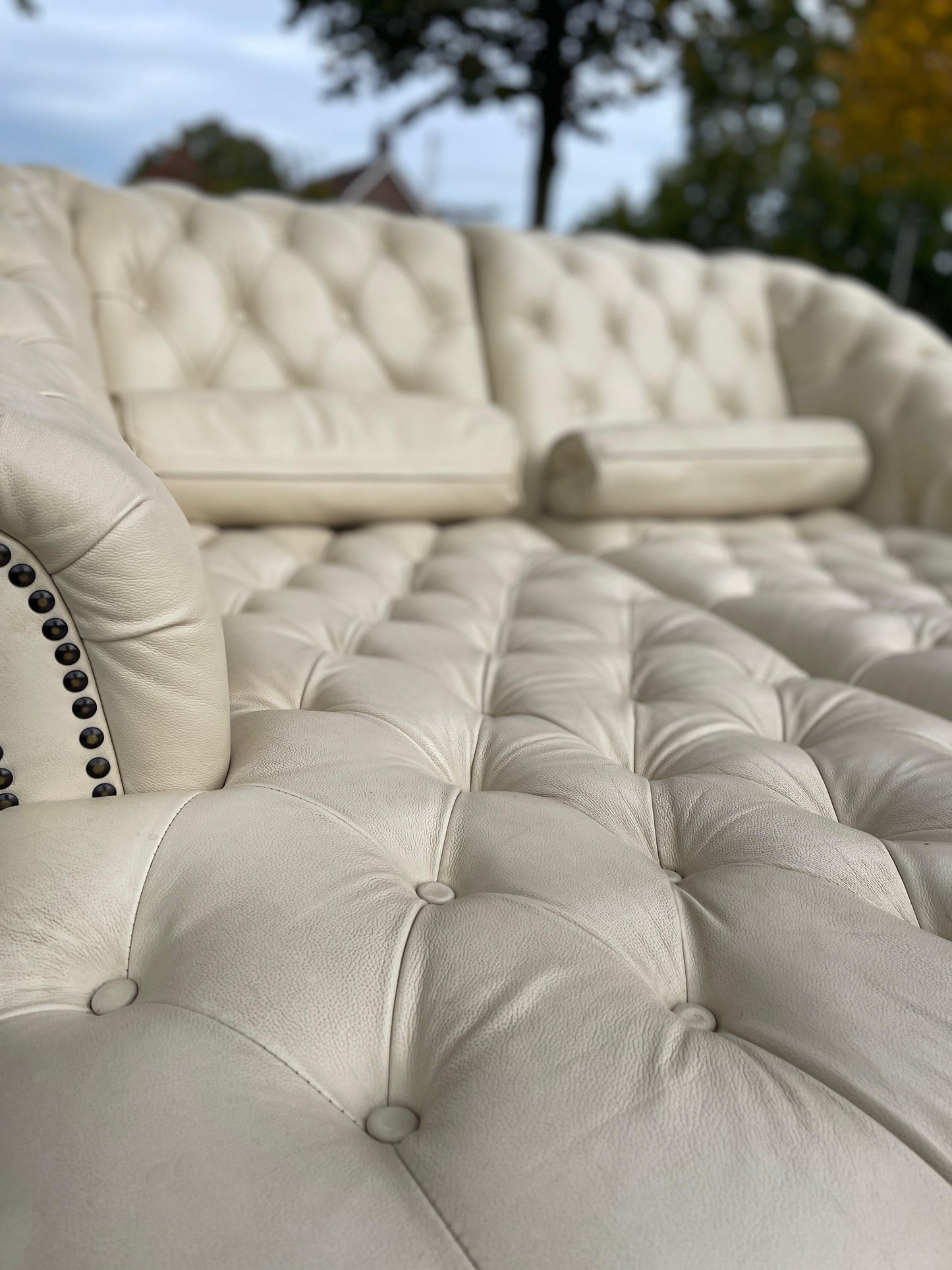 GRATIS LEVERING HEEL BENELUX + DACH Chesterfield Echt Leer Chaise Lounge