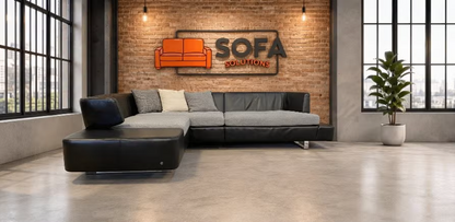 Natuzzi Opus Zwarte Leren Hoekbank–Italiaans Premium Design–Gratis Levering NL & BE
