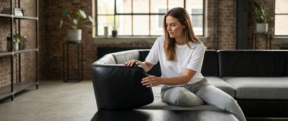 Natuzzi Opus Zwarte Leren Hoekbank–Italiaans Premium Design–Gratis Levering NL & BE