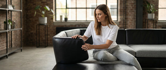 Natuzzi Opus Zwarte Leren Hoekbank–Italiaans Premium Design–Gratis Levering NL & BE