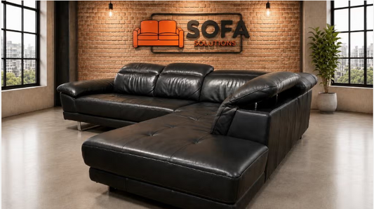 Natuzzi Speranza Leren Hoekbank – Italiaans Design – Luxe Antraciet Echt Leer – Gratis Levering