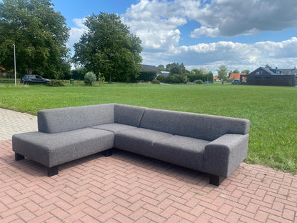 GRATIS LEVERING HEEL BENELUX + DACH Moderne Grijs Stoffen Hoekbank