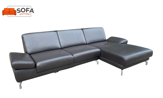 Montel Bruine Leren Hoekbank – Premium Europees Comfort – Echt Leer – Gratis Levering NL & BE